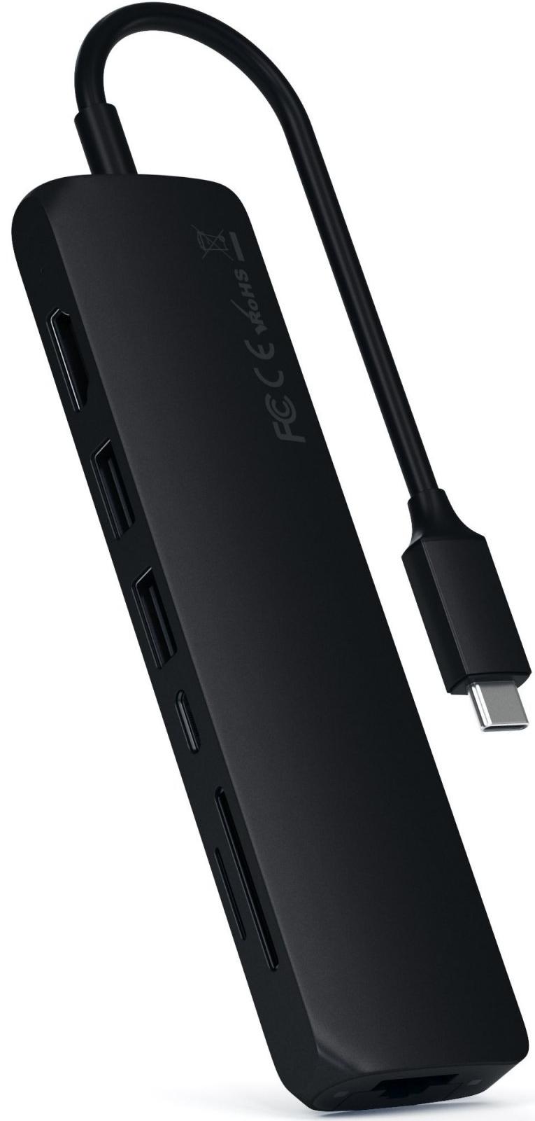 USB-хаб Satechi USB Slim Multi-Port Adapter with Ethernet Black (ST ...