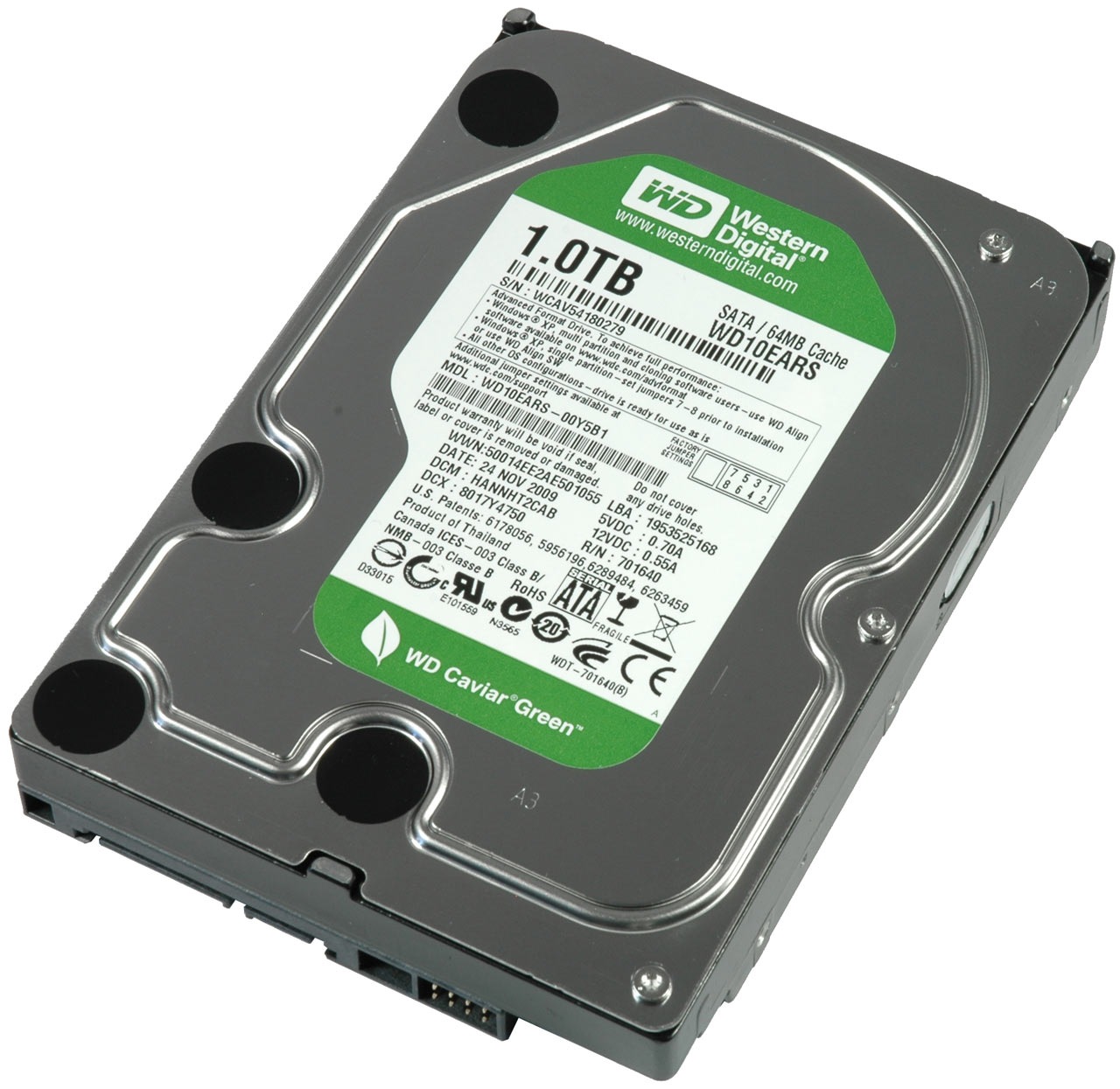 Максимальная память диска. Жесткий диск WD Green 1 TB. HDD WD Green 1tb. Жёсткий диск Western Digital 1 ТБ. Western Digital HDD 1tb.