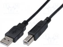 Кабель USB Assmann AM / BM 3 м чорний