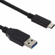 Кабель USB Kit Gen2 AM / Type C 0.9 м чорний