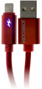 Кабель USB 2.0 (AM/Lightning) 1,68м, JOYROOM S-03L, LED, Червоний