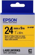 Стрічка Epson LK6YBP LW-700 Pastel Blk/Yell 24mm/9mm.
