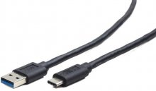 Кабель USB 3.0 (AM/Type-C) 3м, Cablexpert преміум Black