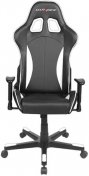 Крісло ігрове DXRacer Formula OH/FD57/NW Vinil+PU шкіра, Al основа, Black/White