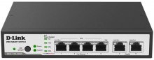 Switch, 6 ports, D-Link DES-1100-06MP, 4x10/100Mbps PoE, 2xSFP/1GE