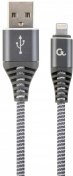 Кабель Cablexpert premium AM / Lightning 2m Grey (CC-USB2B-AMLM-2M-WB2)