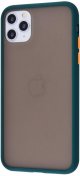 Чохол TPU for iPhone 11 Pro Max - Matte Color Dark Green/Orange