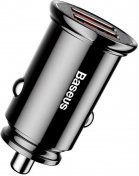 Автомобільний зарядний пристрій Baseus Circular Plastic A/A 30W Dual QC3.0 Black (CCALL-YD01)