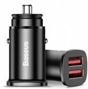 Автомобільний зарядний пристрій Baseus Square metal 30W QC3.0 Black (CCALL-DS01)