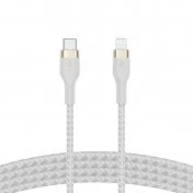 Кабель Belkin Braided Silicone Type-C / Lightning 1m White (CAA011BT1MWH)