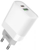 Зарядний пристрій XO L64 PD 18W/1 USB 1 USB-C White