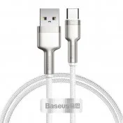 Кабель Baseus Cafule Metal 66W AM / Type-C 1m White (CAKF000102)