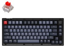 Клавіатура Keychron V1 84 Key QMK Gateron G PRO Red Hot-Swap RGB Knob USB/WL Frosted Black (V1C1_KEYCHRON)
