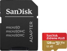FLASH пам'ять SanDisk Extreme Plus A2 V30 Micro SDXC 128GB with adapter (SDSQXBD-128G-GN6MA)