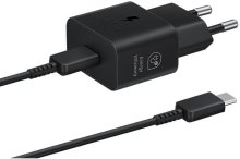 Зарядний пристрій Samsung 25W Power adapter Black with Type-C/Type-C (EP-T2510XBEGEU)
