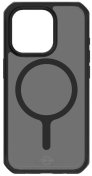 Чохол iTSkins for iPhone 15 Pro Max HYBRID R Sling 2.0 with MagSafe Black and transparent  (AP5U-HMASL-BKTR)