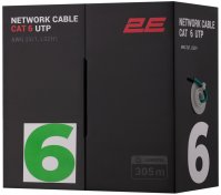 Мережевий кабель 2E Cat 6 U-UTP CU AWG 23 305m Green (2E-CBL6EUTP-LSZH1-GRN)