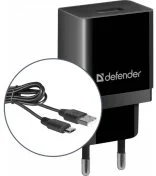 Зарядний пристрій Defender UPC-11 Black with AM/MicroB (83556)