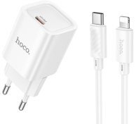 Зарядний пристрій Hoco C148A Charm 30W White with Type-C / Lightning  (6942007630313)