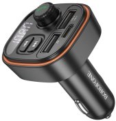 FM-Трансмітер + АЗП BOROFONE BC59 Heroic 15W Black (6941991117312)