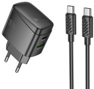 Зарядний пристрій Hoco CS61A Bright QC3.0 PD 30W Black with Type-C/Type-C  (6942007638449)