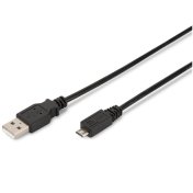 Кабель Digitus AM/microB 1.8m Black  (AK-300127-018-S)