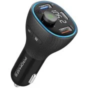FM-трансмітер + АЗП Promate PowerTune-38W Black (6959144060217)