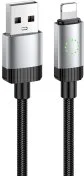 Кабель Hoco X117 Star 2.4A AM / Lightning 1m Black (6942007652544)