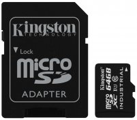 Карта пам'яті Kingston Industrial Micro SDXC 64 ГБ (SDCIT/64GB) з адаптером