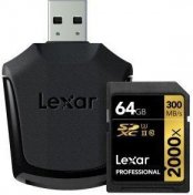 Карта пам'яті Lexar Professional 2000x  Micro SDXC 64 ГБ (LSD64GCRBEU2000R)