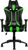 Крісло для геймерів AeroCool AC120BG чорне з зеленими вставками + подушка під шию