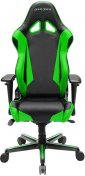 Крісло для геймерів DXRACER RACING OH/RV001/NE чорне з зеленими вставками