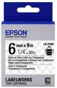 Стрічка Epson LK2TBN Clear Blk/Clear 6mm/9mm.