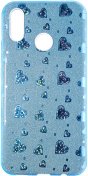 Чохол Milkin for Huawei P Smart Plus - Glitter Heart series Superslim Blue