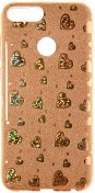 Чохол Milkin for Huawei P Smart - Glitter Heart series Superslim Gold