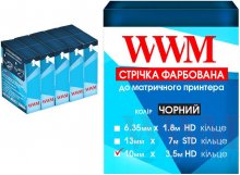 Стрічка WWM 10 mm*3,5 m HD кільце Black комплект 5 шт. (R10.3.5H5))