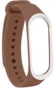 Ремінець Climber for Xiaomi Mi Band4 - Original Style Silicone Double Color Brown/White (CBXM408 Brown/White)