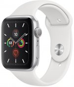 Смарт годинник Apple Watch Series 5 GPS, 44mm Silver Aluminium Case with White Sport Band - S/M & M/L (MWVD2)
