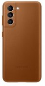 Чохол Samsung for Galaxy S21 G991 - Leather Cover Brown  (EF-VG991LAEGRU)