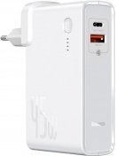 Батарея універсальна Baseus Power Station GaN 2in1 QC PowerBank Charger C/U 10000mAh 45W White (PPNLD-C02)