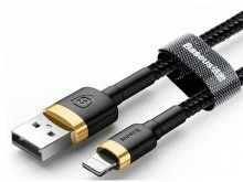 Кабель Baseus Cafule 1.5A AM / Lightning 2m Black/Gold (CALKLF-CV1)