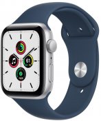 Смарт годинник Apple Watch Series SE GPS 44mm Silver Aluminium Case with Abyss Blue Sport Band (MKQ43)