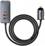 Автомобільний зарядний пристрій Baseus Share Together PPS with extension cord 120W Gray (CCBT-A0G)