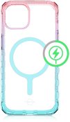 Чохол iTSkins for iPhone 14 Plus SUPREME R PRISM with MagSafe light pink and light blue  (AP4R-SUPMA-LPLB)