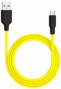 Кабель Hoco X21 Plus Silicone 2.4A AM / Micro USB 1m Black/yellow