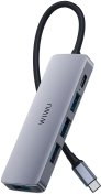 USB-хаб WIWU Adapter Alpha 541BC 5in1 Gray