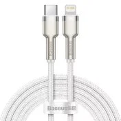Кабель Baseus Cafule series Metal PD 20W Type-C / Lightning 2m White (CATLJK-B02)