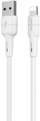 Кабель BOROFONE BX30 Silicone 2.4A AM / Lightning 1m White  (BX30LW)