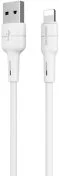 Кабель BOROFONE BX30 Silicone 2.4A AM / Lightning 1m White (BX30LW)