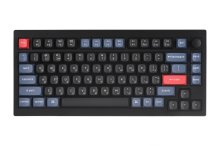 Клавіатура Keychron V1 84 Key QMK Gateron G PRO Red Hot-Swap RGB Knob UKR/ENG/RUS USB/WL Carbon Black